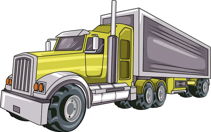 Big Truck Car Vector Illustration Illustration