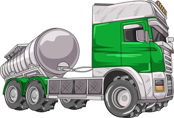 Big Truck Car Vector Illustration Illustration