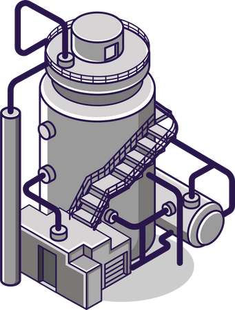 Big tube oil gas industry  Illustration