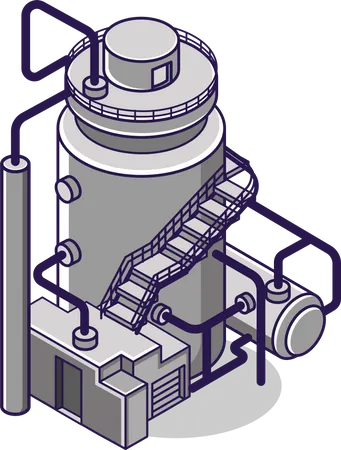 Big tube oil gas industry  Illustration