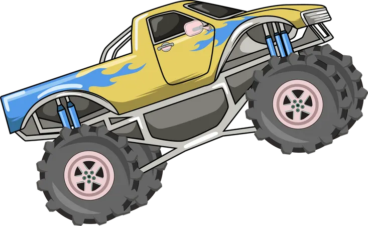 Bigfoot Monster Truck Vector Illustration Illustration