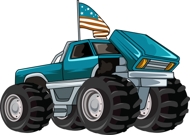 Bigfoot-Monstertruck  Illustration