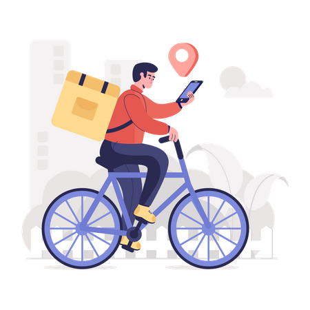 Bike Delivery  Illustration