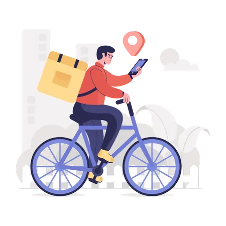 Bike Delivery  Illustration