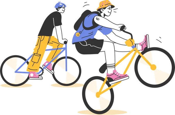 Bike exercusion  Illustration