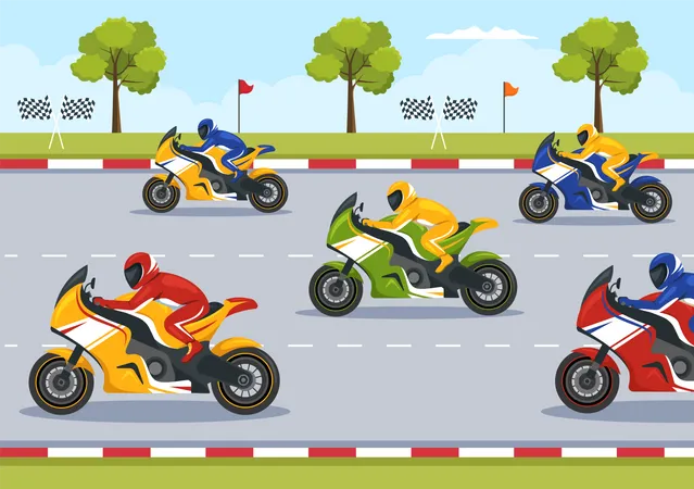 Bike race  Illustration