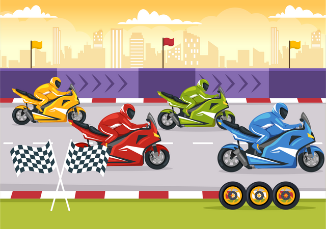 Bike race  イラスト