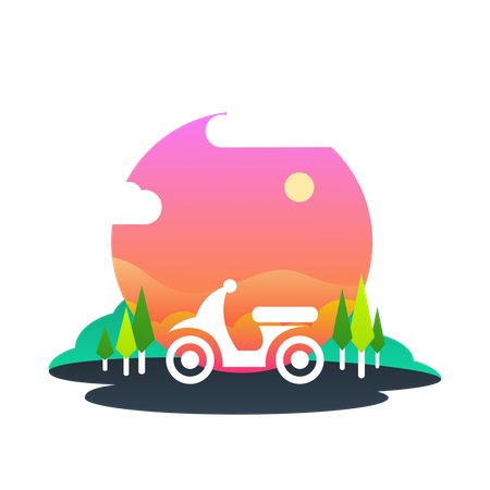 Bike ride  Illustration