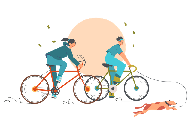 Biking Illustration