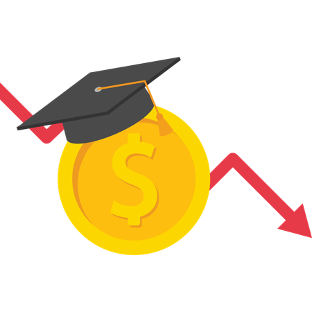 Bildung wird günstiger  Illustration