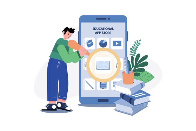 Bildungs-App  Illustration