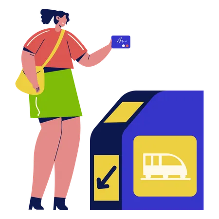 Cartão de Bilhete Eletrônico de Transporte Público  Ilustração