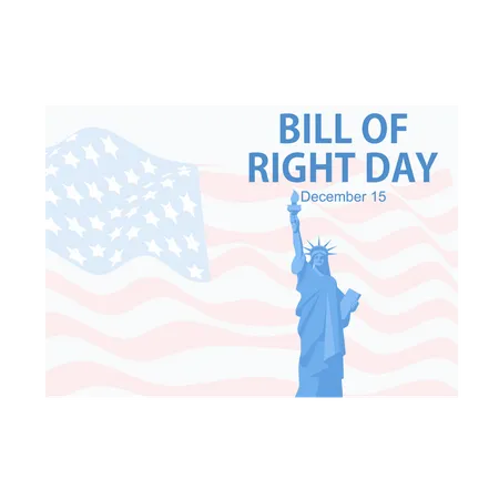 Bill of Rights Day in United States  Illustration