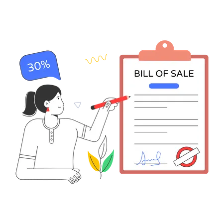 Bill of Sale Illustration