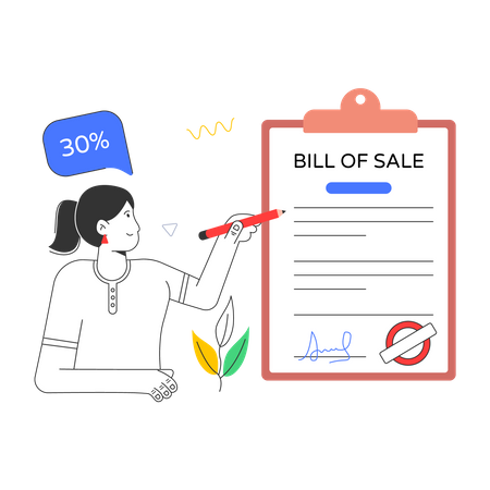 Bill of Sale  Illustration