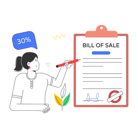 Bill of Sale  Illustration