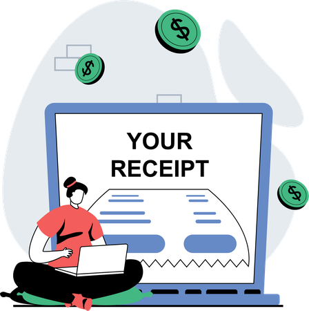 Bill payment slip  Illustration