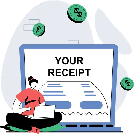 Bill payment slip  Illustration