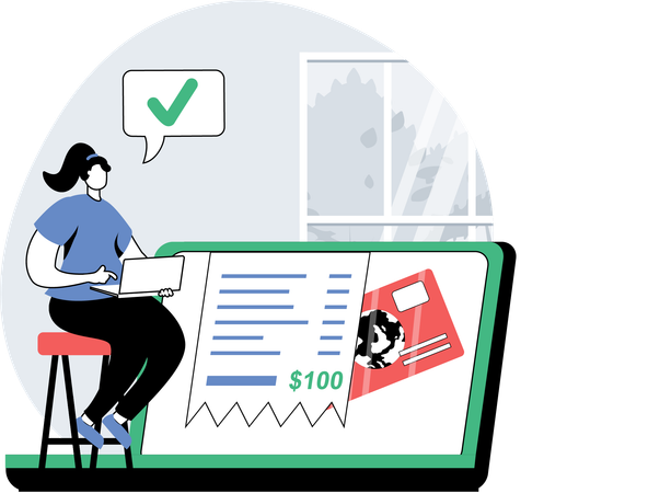 Bill payment slip  Illustration