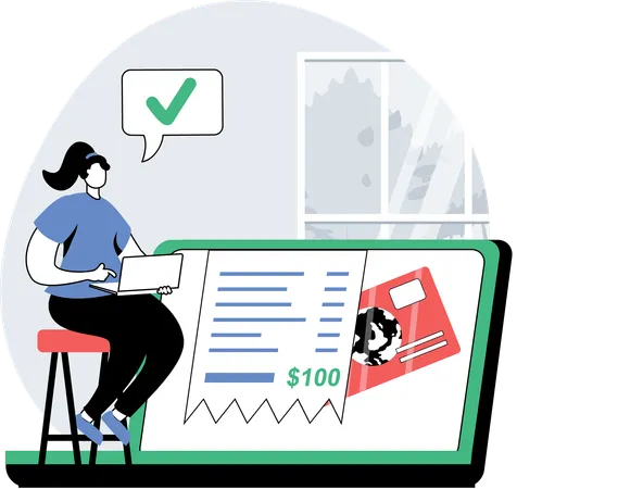 Bill payment slip  Illustration