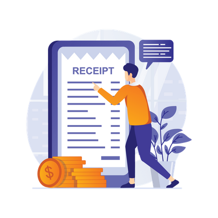 Bill payment slip  Illustration