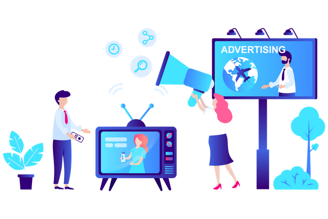 Billboard Advertisement  Illustration