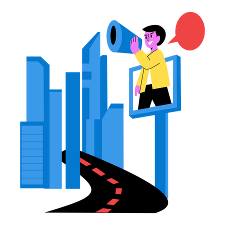 Billboard Marketing  Illustration