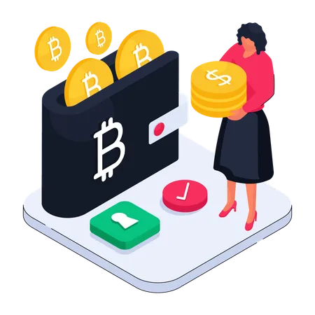 Billetera Bitcoin  Ilustración
