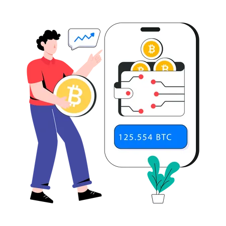 Billetera Bitcoin  Ilustración