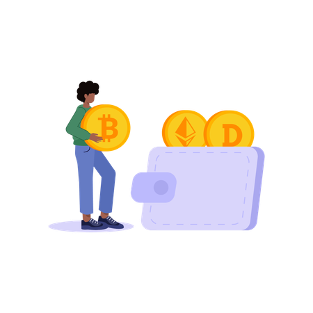 Billetera de criptomonedas  Illustration