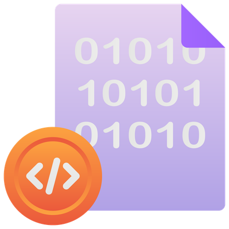 Binärcodedatei  Illustration