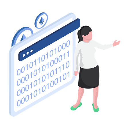 Binärcode des Computers  Illustration