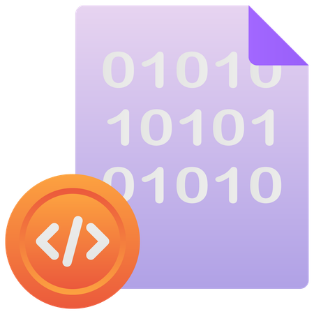 Binary Code File  Illustration