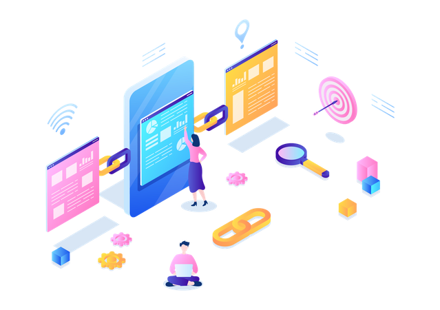 Binding search engine results  Illustration