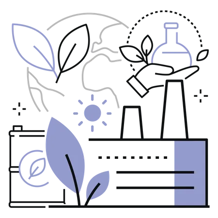 Bio Fuel production Illustration