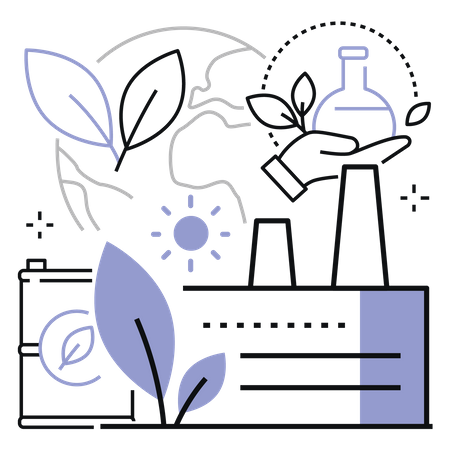 Bio Fuel production  Illustration