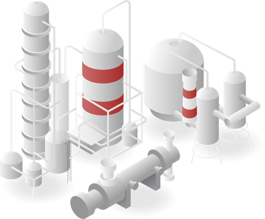 Bio Gas Factory  Illustration