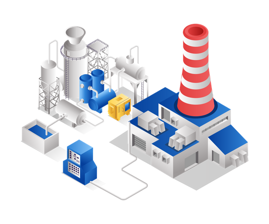 Bio gas pipeline towards production plant  Illustration