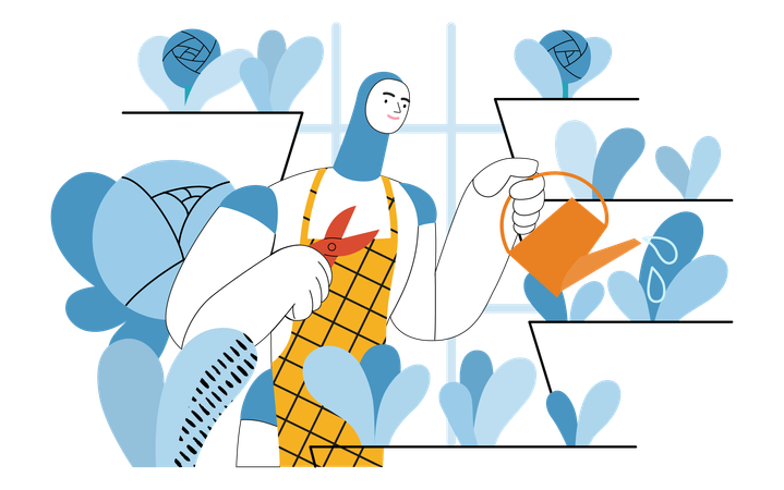 Bio-robô envolvido em atividades agrícolas  Ilustração