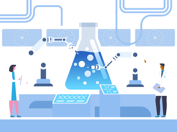 Biochemical experiment  Illustration