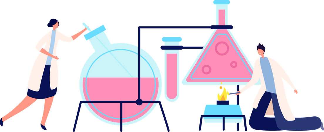 Biochemical laboratory Illustration