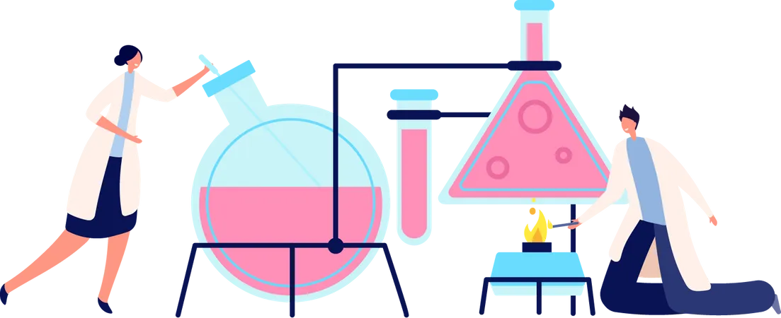 Biochemical laboratory Illustration