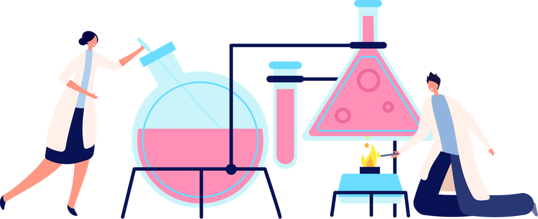 Biochemisches Labor  Illustration