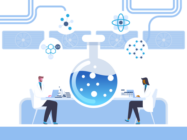 Biochemistry Experiment  Illustration