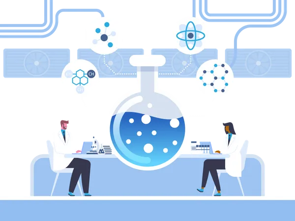 Biochemistry Experiment  Illustration