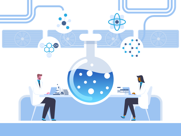 Biochemistry research  Illustration