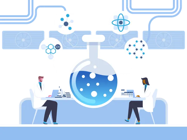 Biochemistry research  Illustration