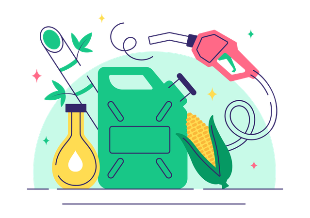 Biocombustível renovável  Ilustração