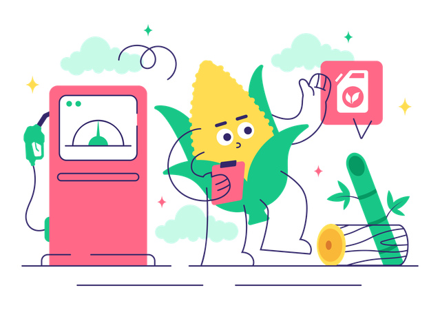 Biocombustível renovável  Ilustração