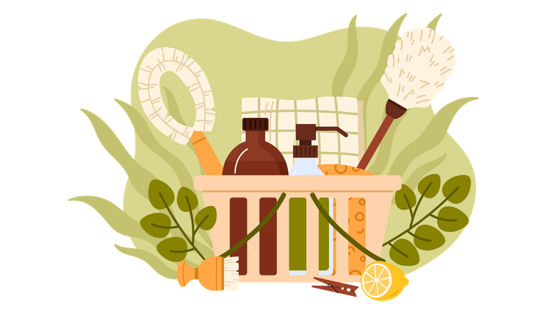 Biodegradable supplie  Illustration